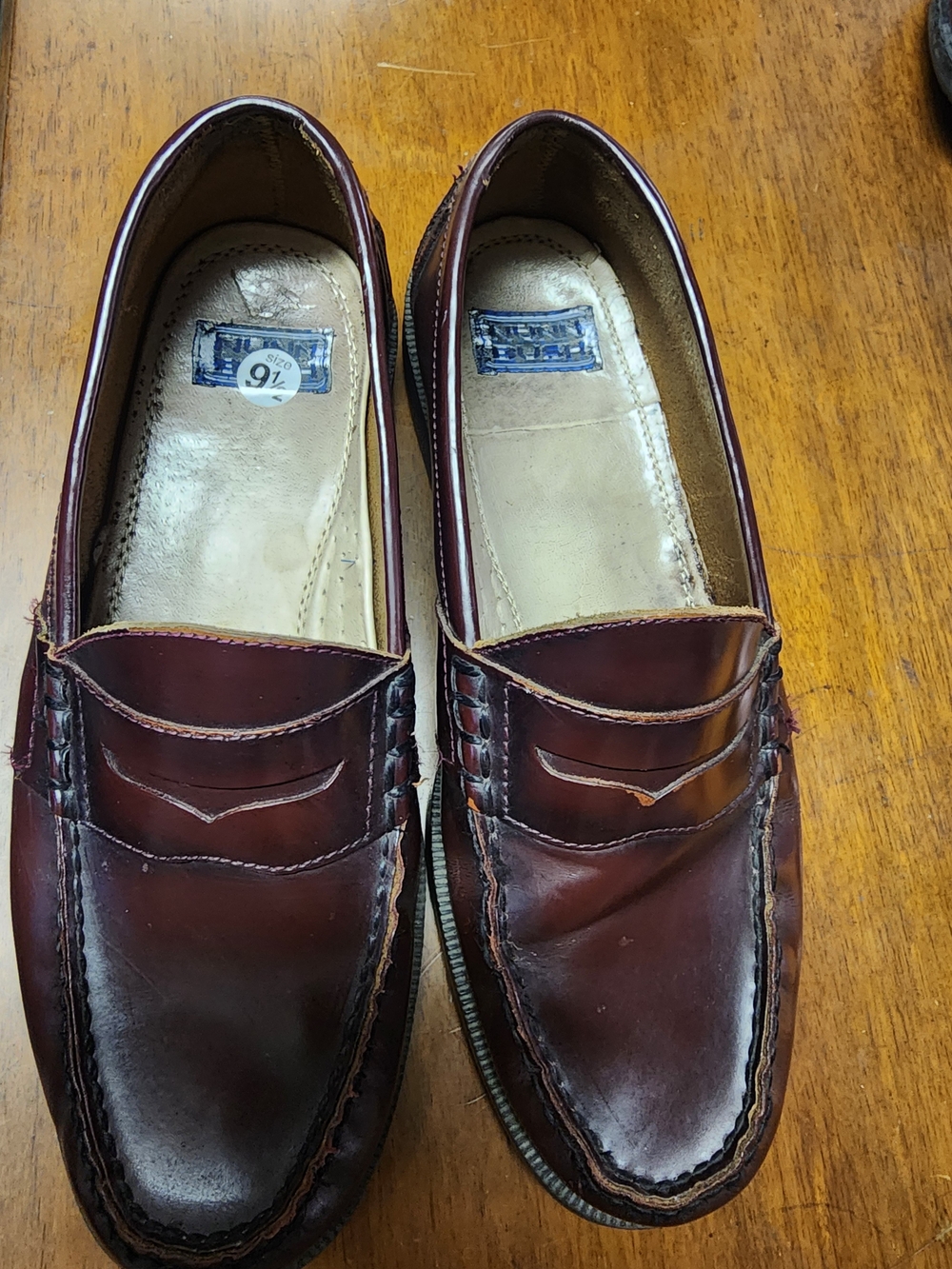 Nunn Busg Sz 9.5 Leather Men's Penny Loafers in Dark Brown